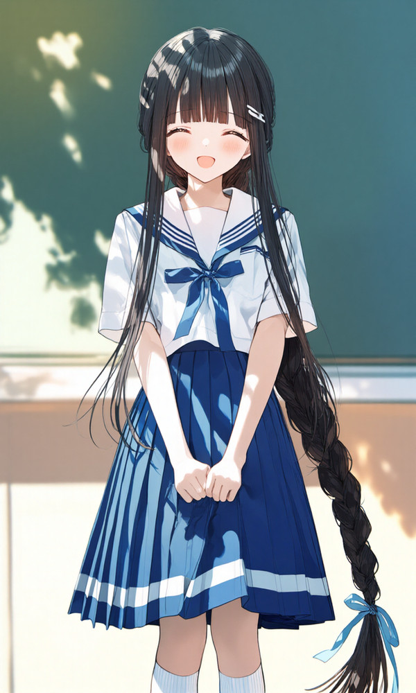 AIイラスト 長髪の女子