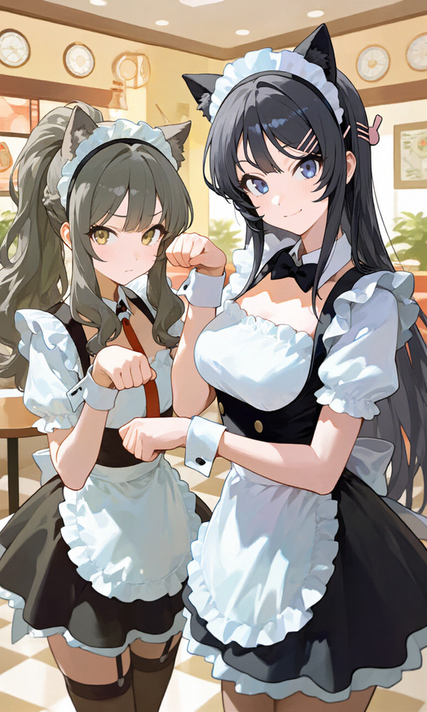 メイドの日、麻衣と理央