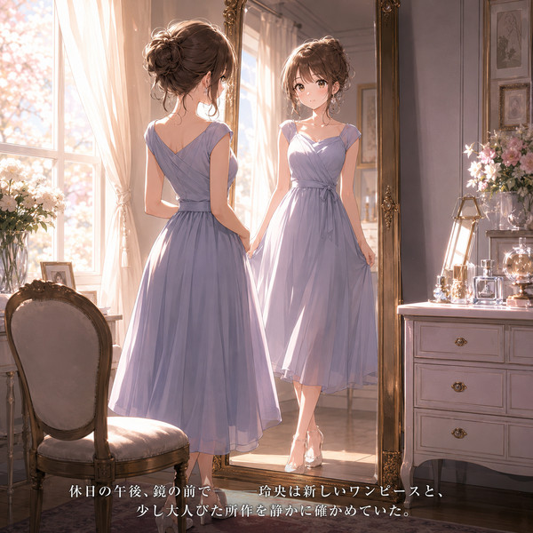 鏡の前のわたし、変わる所作と変わらない心…挿絵