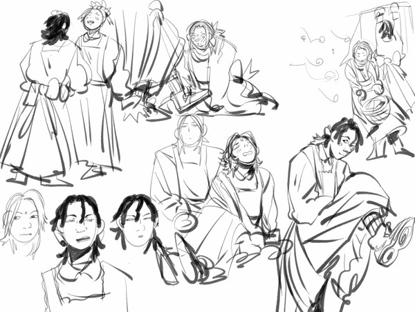 [OC] Cailan, Shuua and Theo (AU)