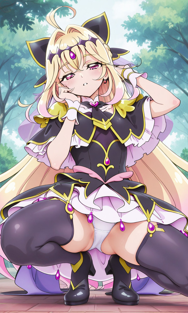 キュアアルカナ・シャドウ しゃがみ白パンツ 1