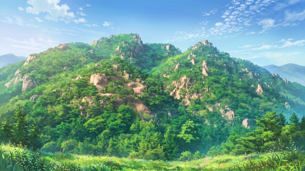[時間差分アリ]夏の岩山の風景