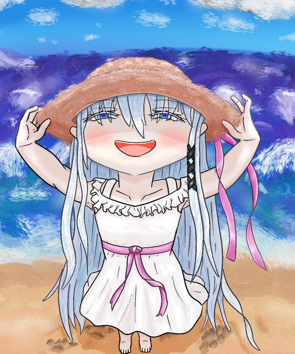 海辺の少女