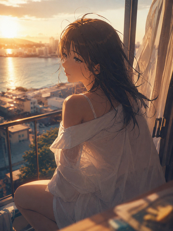 潮風と夕暮れのあいだ