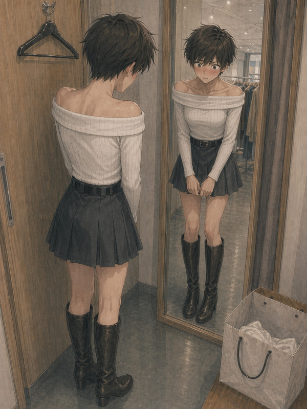 店員におすすめコーデを頼んだらまさかの女性服で女装する羽目になる