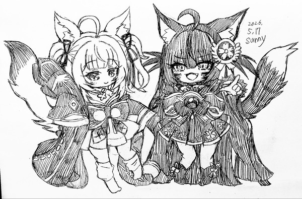 信濃ちゃんと武蔵ちゃん💙💜