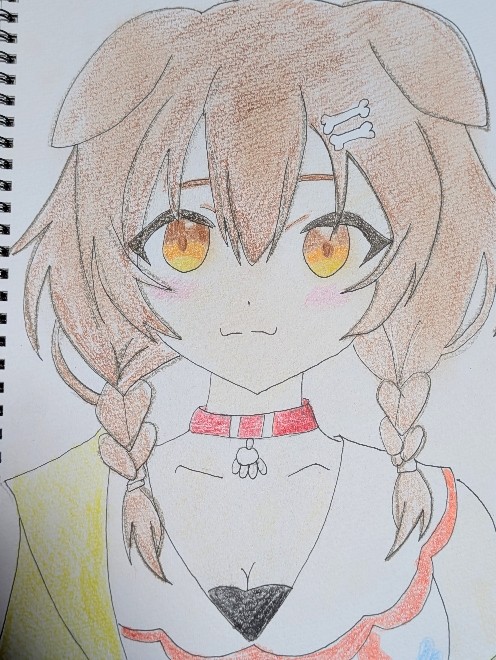 戌神ころね　アナログイラスト