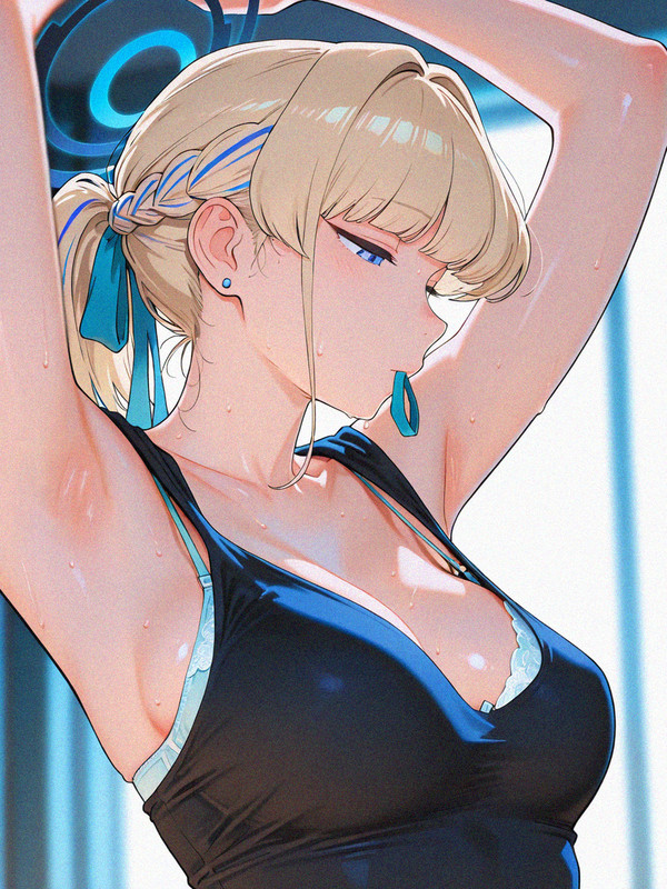 ブルアカ女子、朝の支度