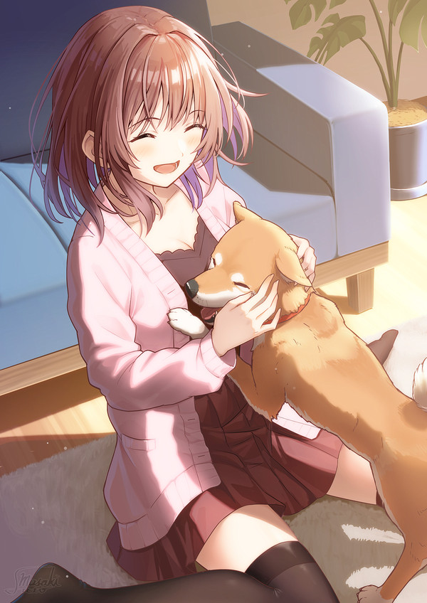 うちの子と柴犬 - 1/1