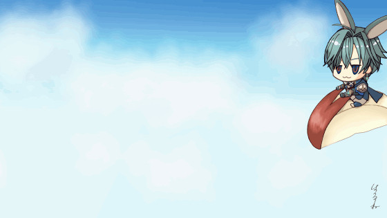 ローエンが空中飛行するだけのGIFアニメ