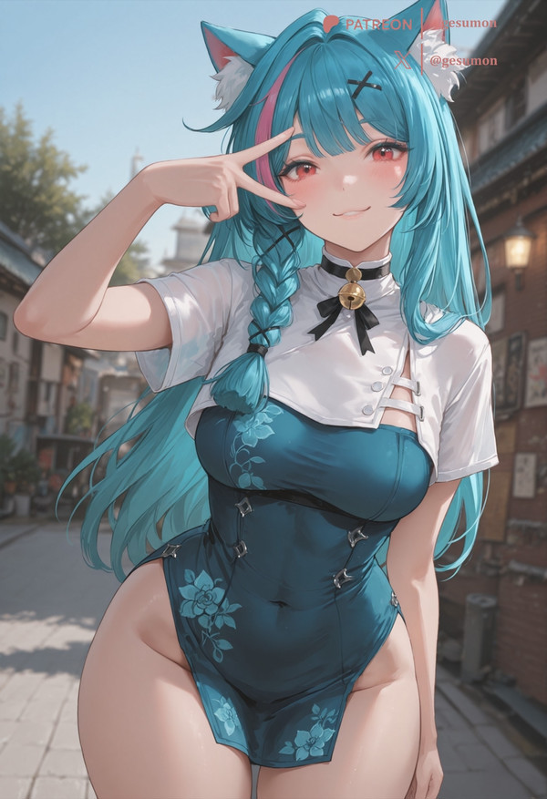 にゃんこ特製チャイナドレス💕 - 1/1