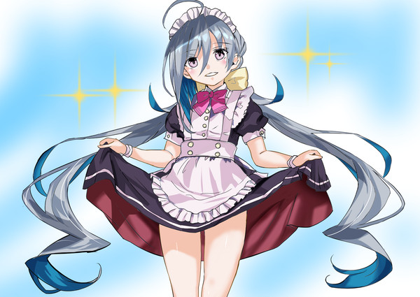 司令官、見て見て！　メイドさん！