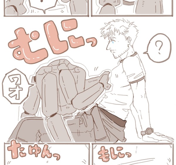 🪨が🦊をモミモミするロキグレ漫画🪨🦊👐👐