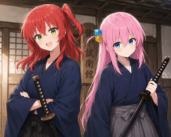 沖田総司(後藤ひとり)×永倉新八(喜多郁代)
