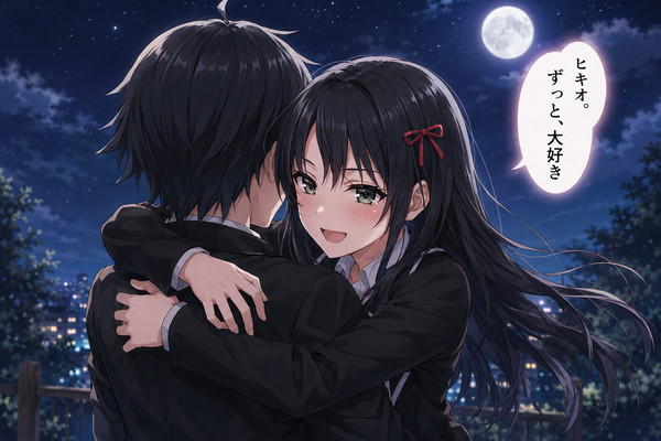 【生成AI】俺ガイル二次創作より黒髪あーしさん（三浦優美子）