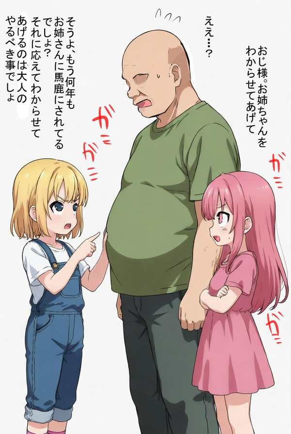 先輩メスガキの為にひと肌脱ぐメスガキ達 - 1/1