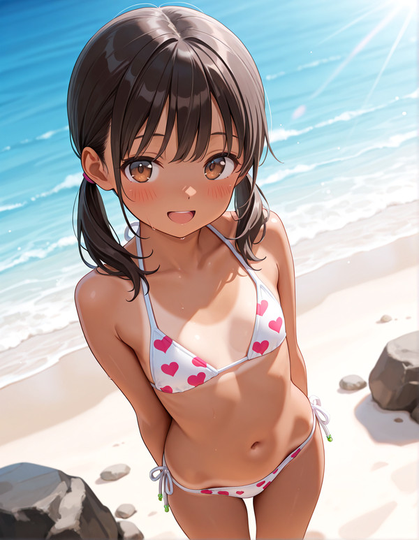 南国の海で 開放的になっちゃった