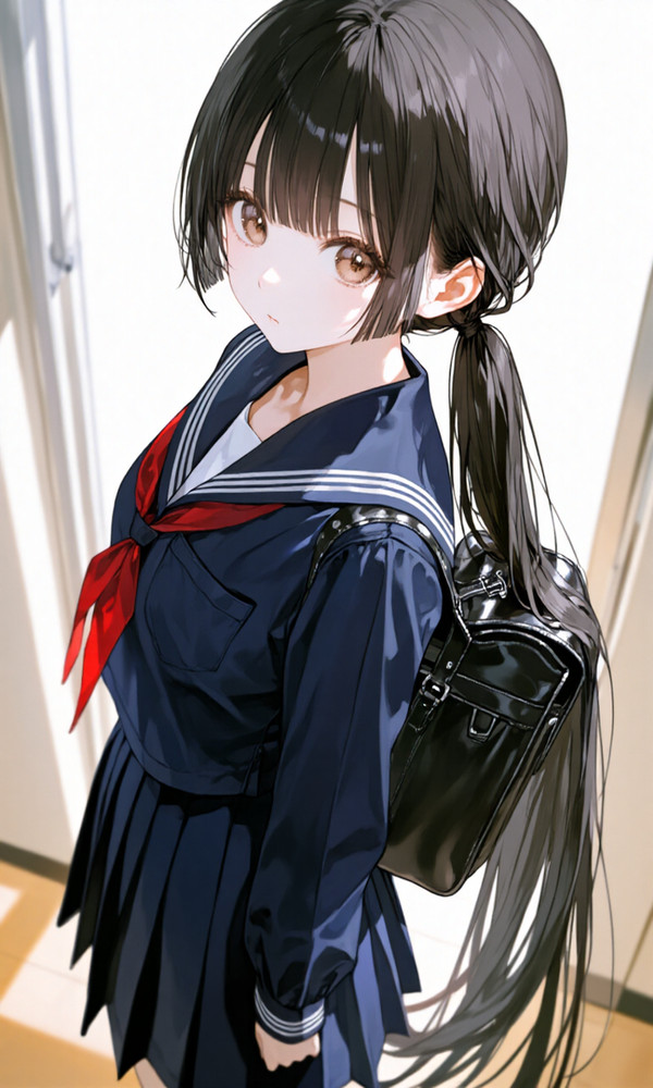 AIイラスト 長髪の女子