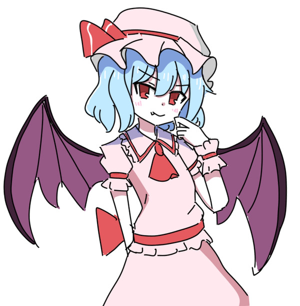 レミリアを静かに描きました【東方】