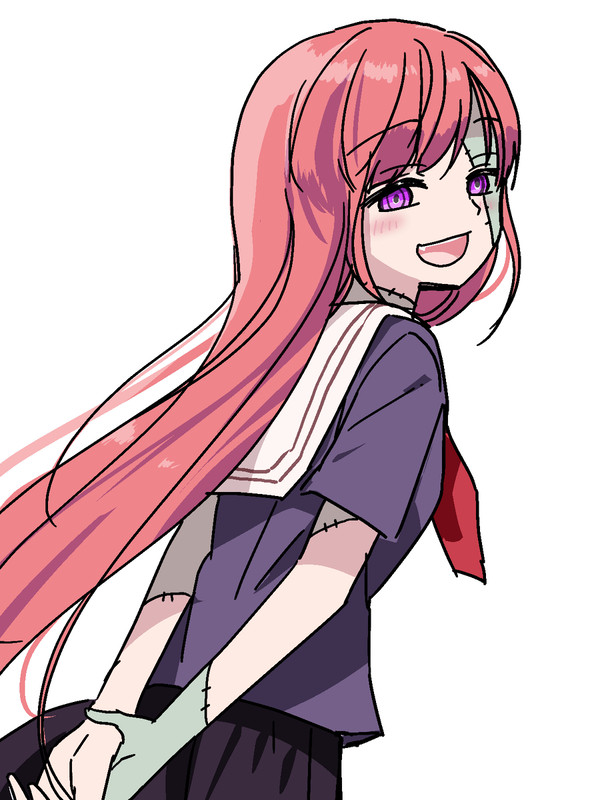 朝活イラスト65日目 女の子(ゾンビ)