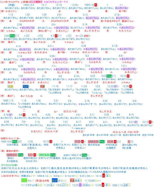 くっつき・仲バト・しりとり2文字一覧表