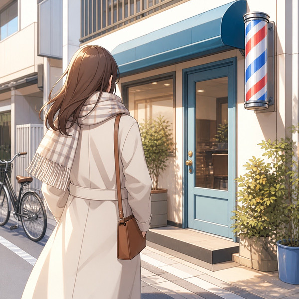 ある女性の身支度