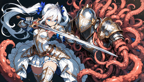 魔に取り憑かれた部下を介錯する姫騎士ちゃん