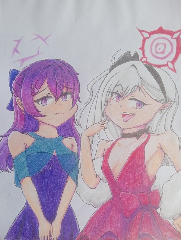 浅黄ムツキ(ドレス) & 伊草ハルカ(ドレス)