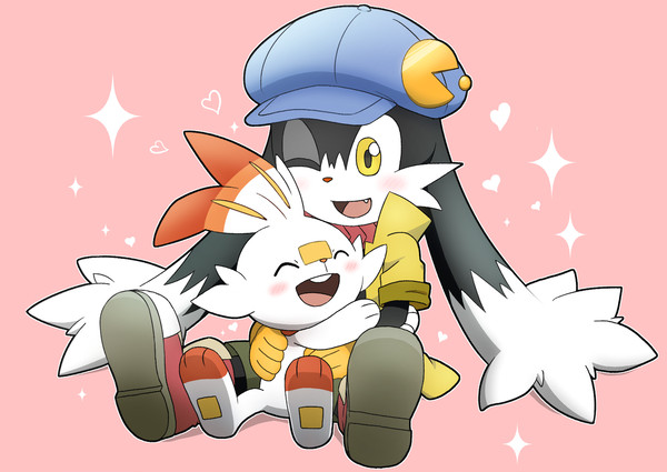 クロノアにあまえるヒバニー