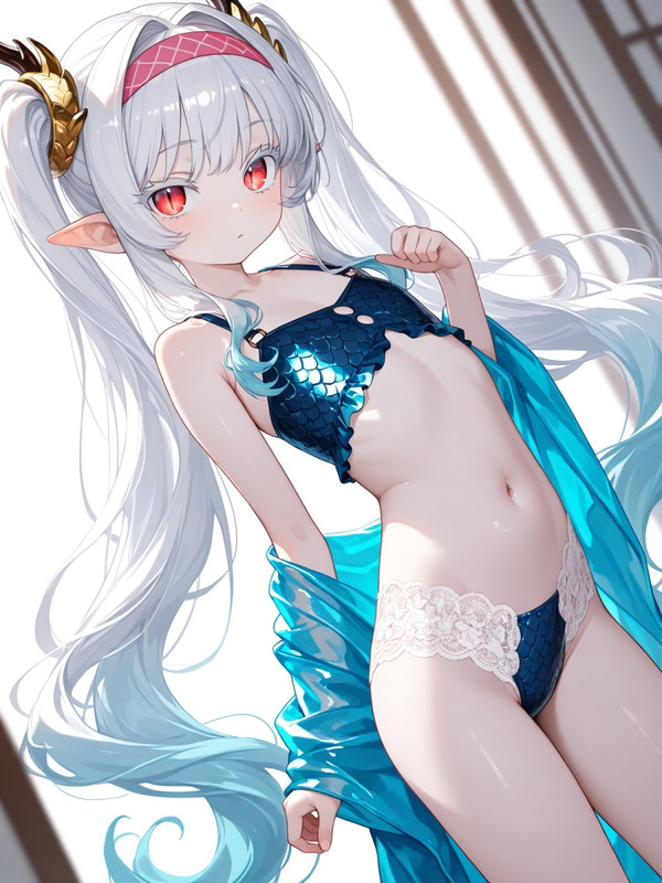 羽衣×龍のウロコ水着なご主人様