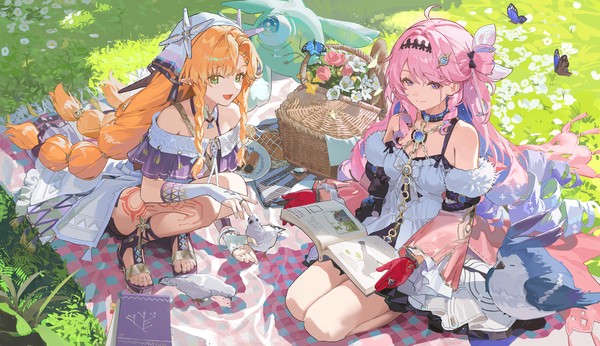 pink and orange