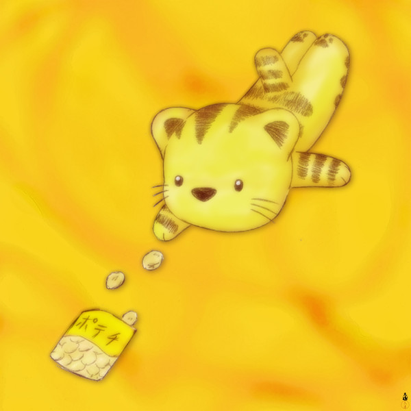 シャーペンで描いてデジタルで塗りぬり(*^^*)