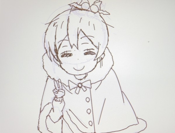 惜しくも描き途中で削除された✌️ポーズのまひろんん