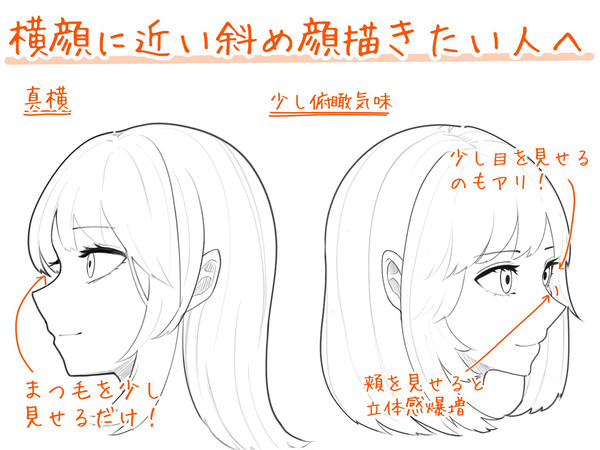 横顔に近い斜め顔描きたい人へ - 1/1