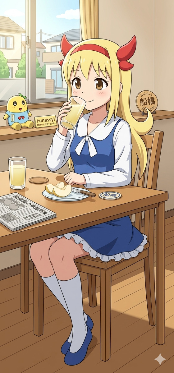 梨ジュースを飲む - 1/1