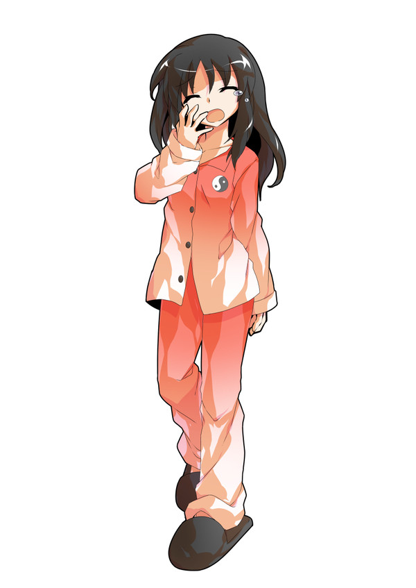 パジャマ霊夢立ち絵 表情差分