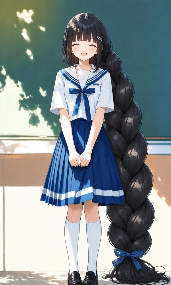 AIイラスト 長髪の女子