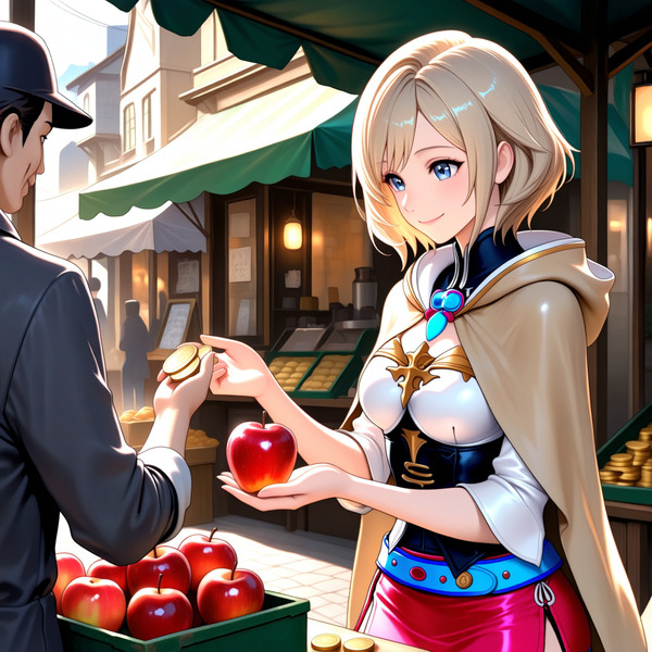 FF12 Ashe Shopping in market