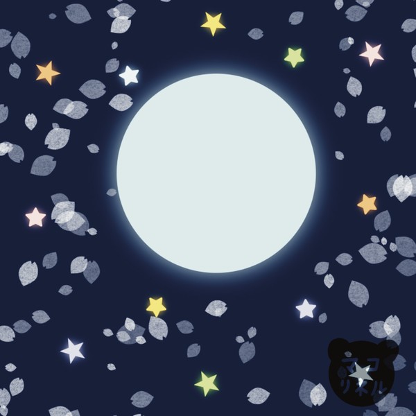 花が舞う月夜