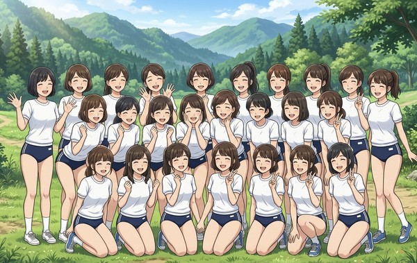 人知れず現れるブルマ集団