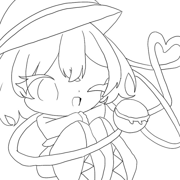 【過去絵】フリー線画こいしちゃん