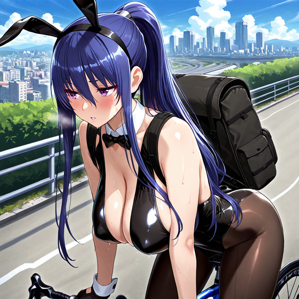 美少女ヒロイン:汗だく配達バニー出発中!