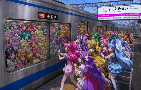 プリキュアで満員の大泉プリキュア交通プリキュア線夕方の特急