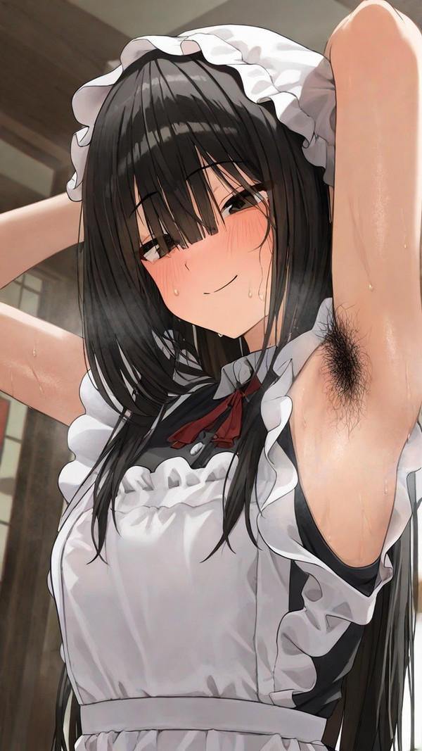 メイドさんの蒸れ腋07