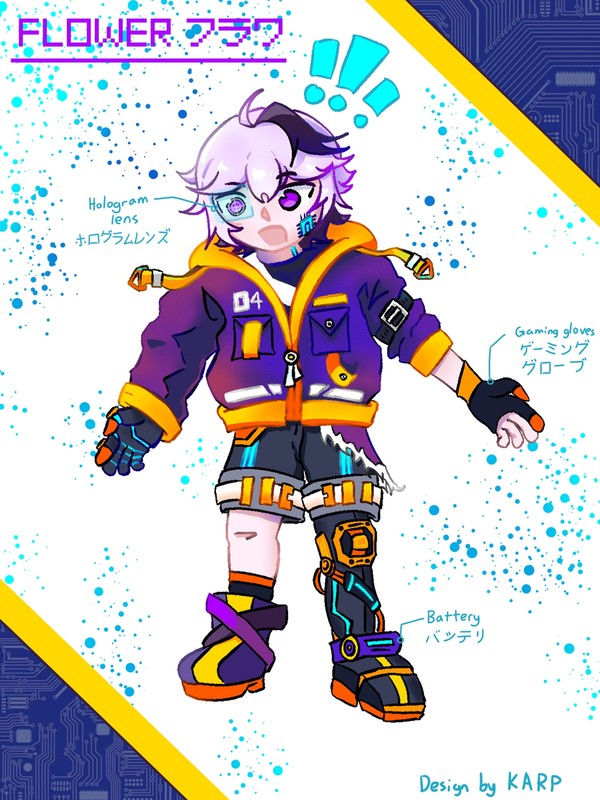 cyberpunk vflower design