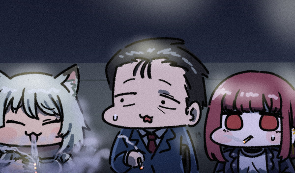 スーパーの裏でヤニ吸うふたり - 1/1