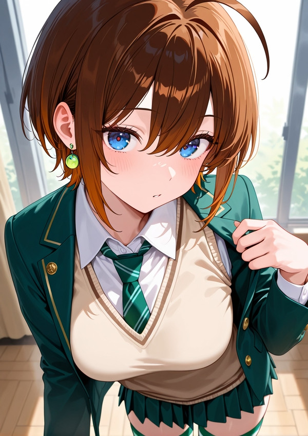カジュアル制服アレンジ-私服ブレザー風コーデ