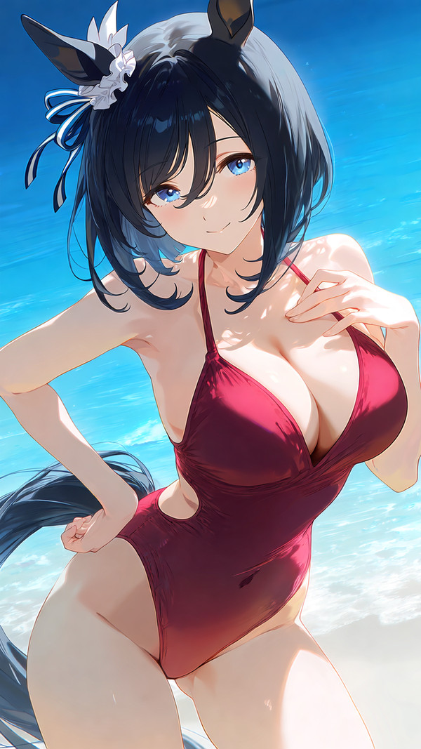 大胆な水着姿を見せてくれるエイシンフラッシュ