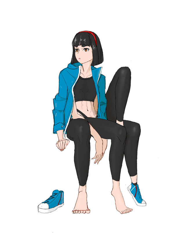 Lu Yunxi after jogging...