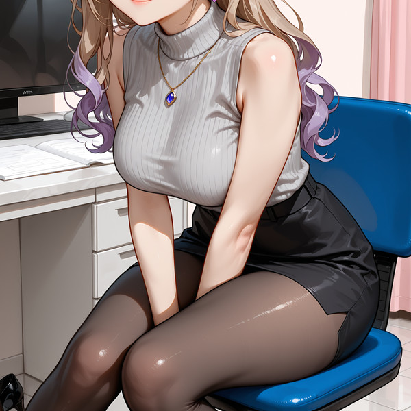 タイトスカート×黒スト